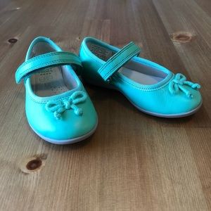 Clark NEW First Shoes green Mary Jane shoes